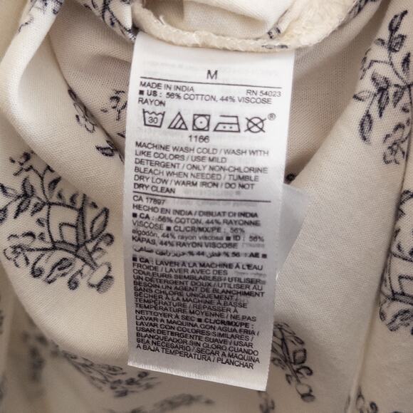 Old Navy Bohemian Floral Peasant Blouse Medium - Picture 7 of 7